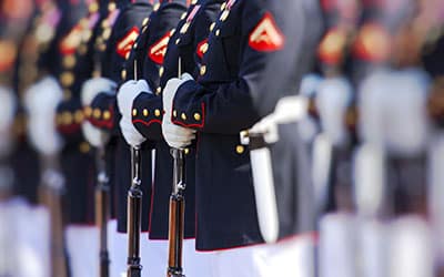 United State Marine Corps in formation